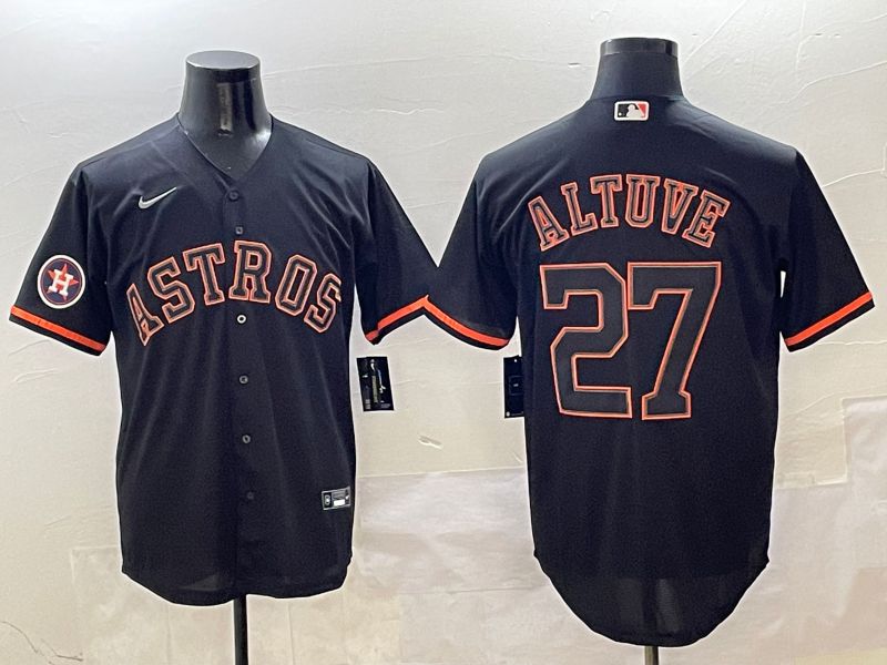 Men Houston Astros #27 Altuve Black Game Nike 2025 MLB Jersey style 4255